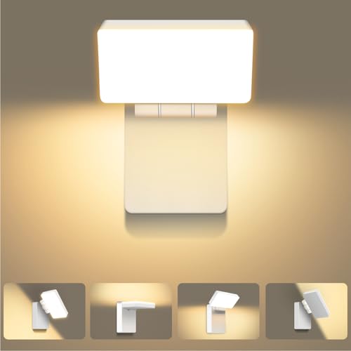 Kingwen 40W Applique Murale Bianco 3000K,Lampe murale pivotante pliante Exterieur avec LED Panneau Rotatif，Eclairage IP65 pour Terrasse Entrée Jardin
