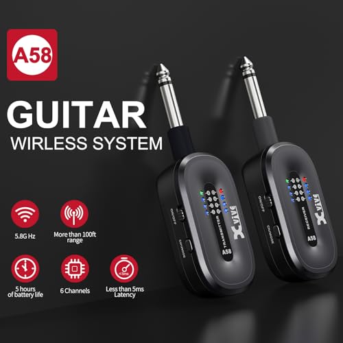 Sistema inalámbrico para guitarra Xvive A58 con soporte para transmisor H3 (Sunburst) miniatura 2