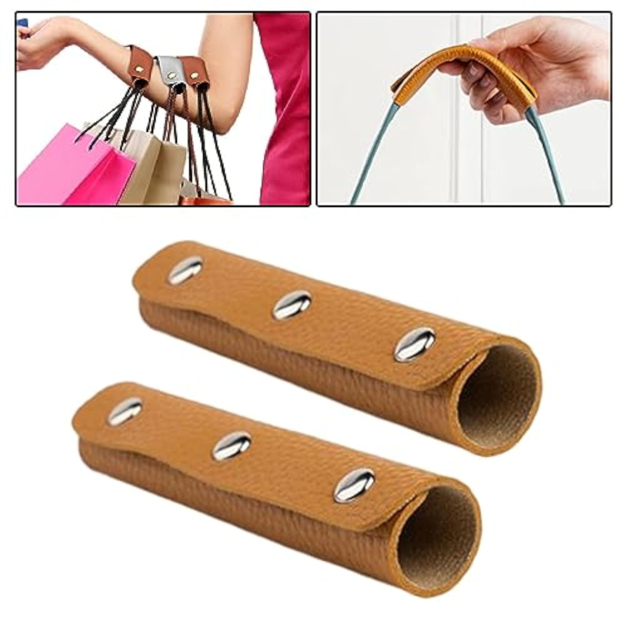 Leather Handbag Handle Wrap Cover Protectors for Travel, Orange