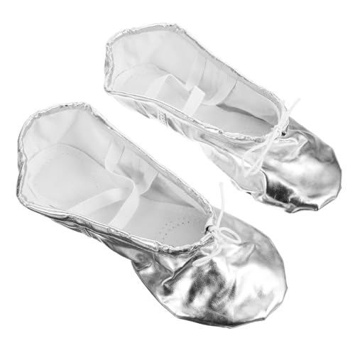 Gatuida Ballet Practice Shoes Kids Ballet Shoes Child Exercise Shoes Ballet Dance Shoes Silver