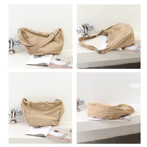 Image of Nylon Crescent Crossbody Bag for Women Men Casual Tote Handbag | Nylon