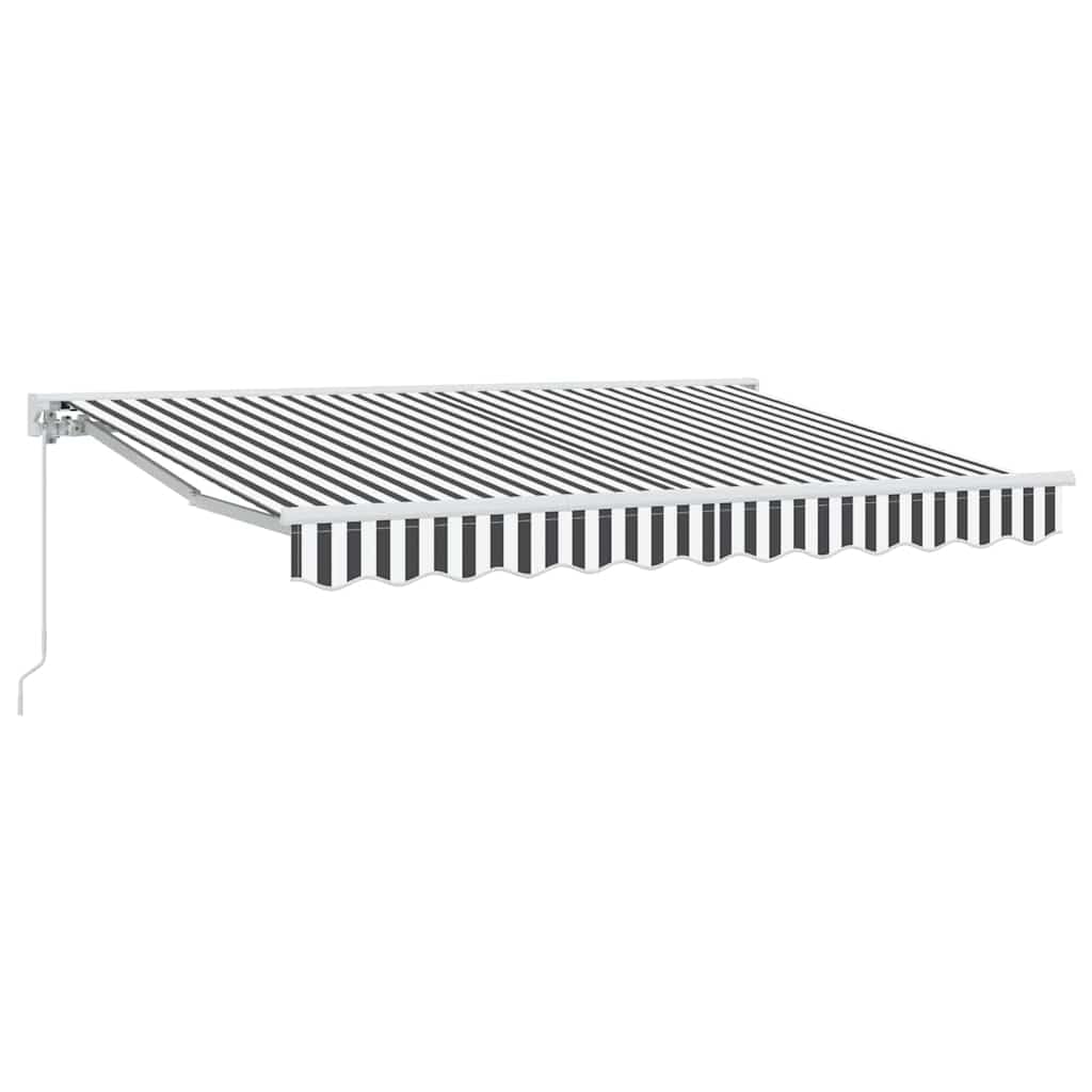 Auvent de balcon 250 x 200 cm avec store extérieur banne en polyester PU et manivelle