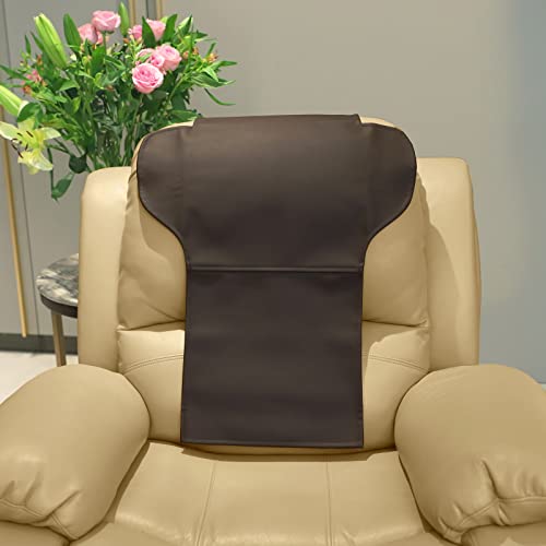 Amazecov Non-Slip Headrest Cover For Recliner Chair And Sofa, Slipcover With Extra Wide Coverage, Furniture Protector, And Strong Adhesive Tapes Included - Fits Larger Chairs,Chocolate #TOP16