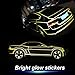 0.4''×197'' Car Reflective Strips Stickers for Body Rim, Funny DIY Warning Safety Decoration Strip Decals, Self-Adhesive Night Visibility Reflective Tape for Most Cars, Motorcycles, Bikes (Yellow)