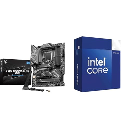 Carte mère MSI Z790 Gaming Plus WiFi avec processeur Intel Core i5-14400 pour PC de bureau