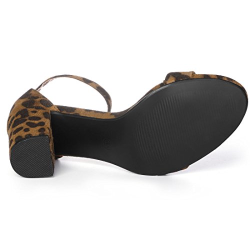 Image of Allegra K Women's Floral Print Open Toe Block High Heels Summer Sandals
