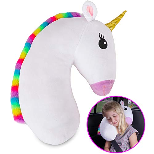 Travel Pets Unicorn Seat Belt Pillow (White)