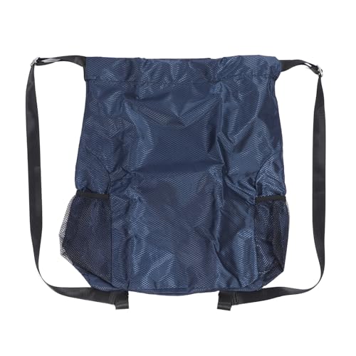 NOENNULL Mochila com cordão, mochila de tecido Oxford, à prova de molhado, grande, para academia, uso esportivo, casual, azul escuro, #511, #511