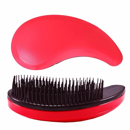 Zorrasxy Puppy Brush, Soft Dog Brush for Grooming, Puppy Hair Remover Brush Comb, Grooming Tool for Poodles,Teddy, Yorkies, Maltese, Shih Tzu, Chihuahua, Rose red