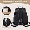 LOVEVOOK Rucksack Damen Klein, Elegant Backpack Women Kleiner Cityrucksack Rucksackhandtaschen Modern, Mini Rucksack Tasche 2 in 1 Tagesrucksack für Freizeit Reisen Schule Arbeit, Grün #4