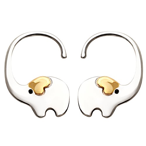 Jewboo-フック レバーバック-925純銀 象 フックピアス レディースジュエリー アクセサリー 可愛い小動物 誕生日 クリスマス プレゼン