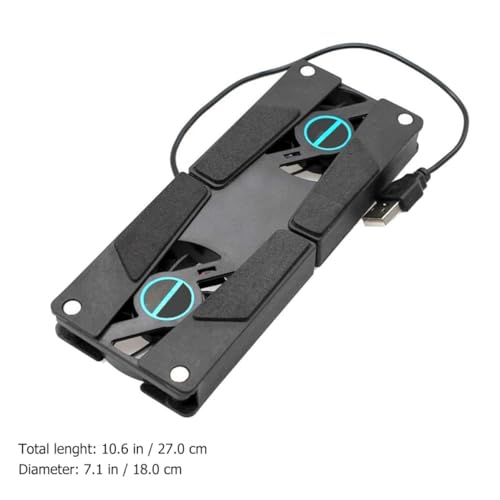 Base refrigerante portátil con ventiladores duales USB miniatura 2