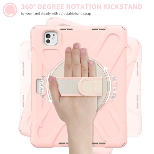Étui iPad Pro 11 M4 2024 coque robuste avec support rotatif 360