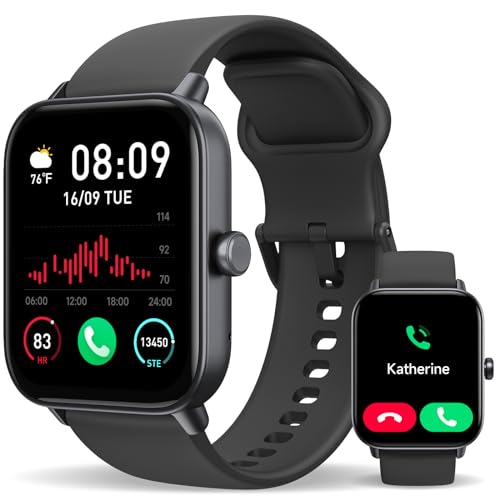 Smart Watch for Women Men (Answer/Make Call) with Alexa Built-in, iPhone Android Compatible, Sleep and Activity Tracker Heart Rate Blood Oxygen Monitor 1.8