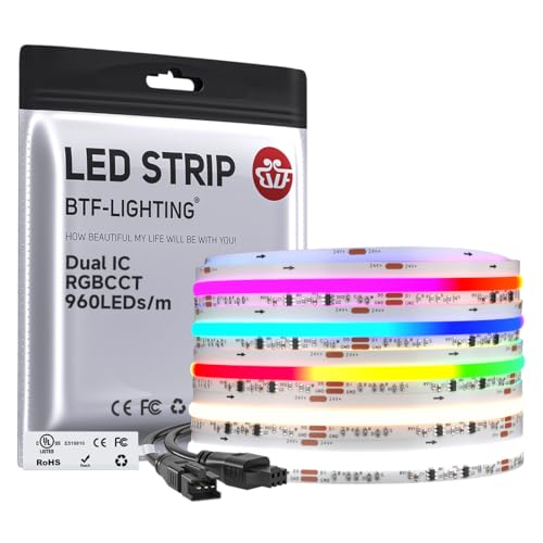 Tira LED RGB+CCT WS2811 16.4FT IP30 DC24V 960 LEDs/m miniatura 1