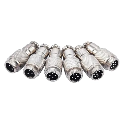 Conector circular GX12 de 2 pines push pull aero 5A 125v para junta a tope 5