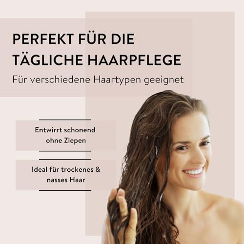 Foto von PARSA Beauty Entwirrbürste mit Luftschlitzen – Föhnbürste mit Kunststoffpins für schnelle und schonende Trocknung – Haarbürste für Kopfhautmassage, schwarz, länglich, hochwertig – 19 x 3 x 3 cm