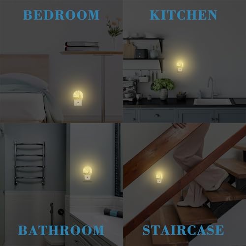 Image of Plug in Night Lights Eiffel Tour Over Seine River Nightlight Plug Into Wall Dusk to Dawn Sensor LED Night Light for Kid Girls Boys Room Decor, Hallway, Kitchen, Bathroom, Nursery, Stairs