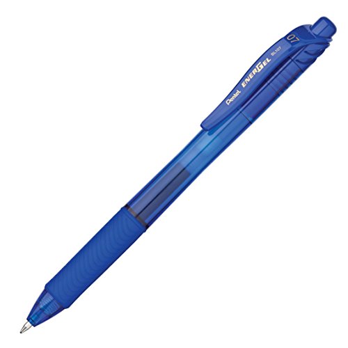 Bolígrafo retráctil Pentel Gel azul medio pack 36 miniatura 2