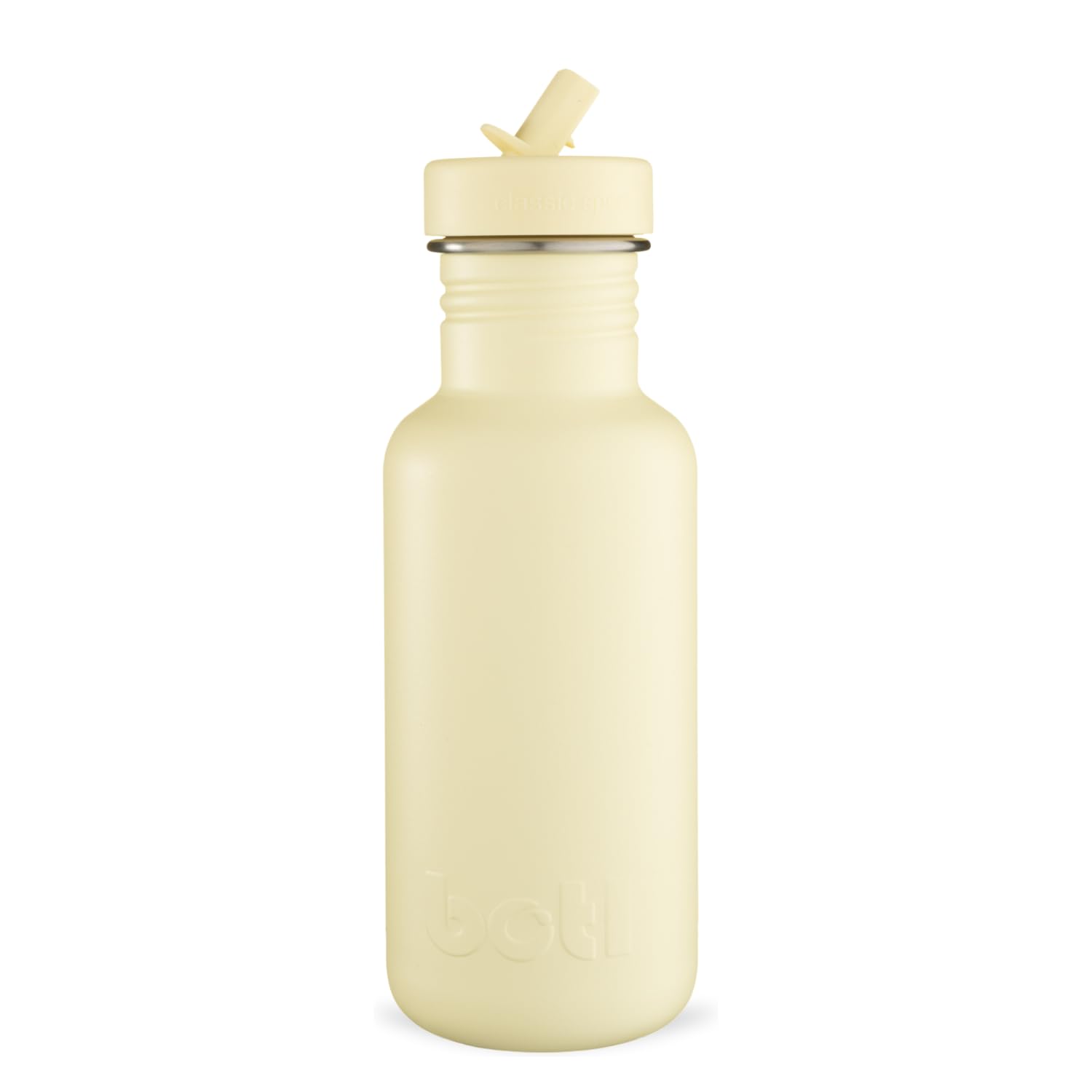 onegreenbottle – Tough Canteen Water Bottle with Sports Cap, Stainless Steel Water Bottle, Non-Insulated, Single-Skinned Eco Bottle, 500ml… (Yellow)