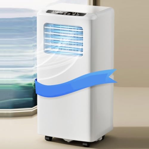 Aire acondicionado portátil de 12000 BTU, unidad de CA inteligente con control remoto, enfría hasta 550 pies cuadrados, ideal para oficina en casa o dormitorio con kit de instalación de ventana