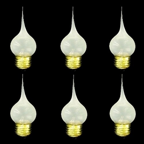 Six Edison Based E-26 Bulb Silicone Dipped 15 Watt Fantasy Primitive Candle Lamp