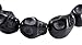 Mandala Crafts Black Skull Bracelet for Men Women - Howlite Adjustable Skull Mala Beads Tibetan Skull Wrist Mala for Yoga Meditation