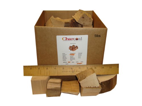 CharcoalStore Hickory Smoking Wood Chunks - Bark (10 Pounds)