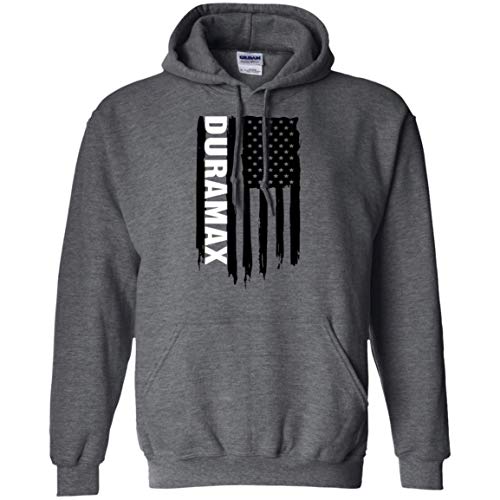 WheelSpinAddict Men s Duramax Silverado Sierra American Flag Pullover Hoodie