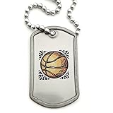 FORGIVEN JEWELRY Phil 413 Basketball Mini Dog Tag Necklace I Can Do All Things Through Christ