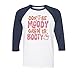 Grow Ya Booty Three-Quarter Raglan Sleeve Baseball Shirt Unisex Medium White/Navy