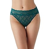 b.tempt'd by Wacoal Women's Lace Kiss Full Coverage Hi Leg Brief Panty, 978382, Spruced-up, Small