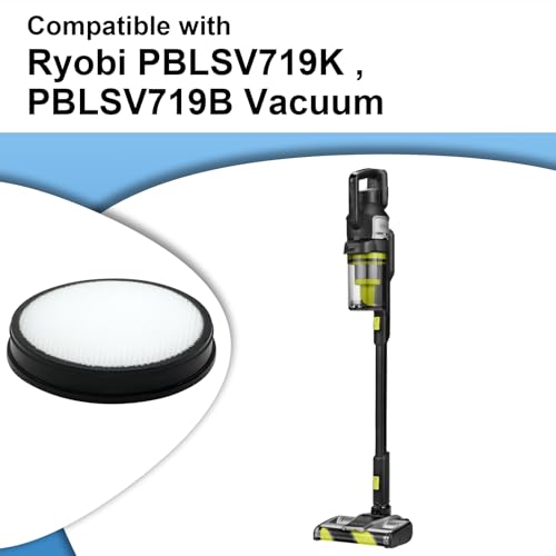 Image of 2-Pack Vacuum Filters Replacement for Ryobi PBLSV719K /PBLSV719B /PBLSV718K 18V ONE+HP Cordless Handheld Vacuum, Model # A32SV718K2