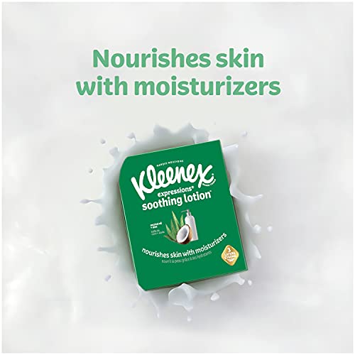 Kleenex Expressions Soothing Lotion Facial Tissues With Coconut Oil, Aloe & Vitamin E, 8 Flat Boxes, 120 Tissues Per Box (960 Total Tissues) #TOP4