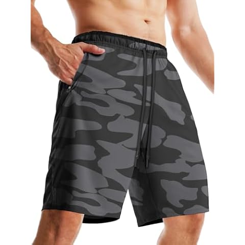 Aolesy Men's Basketball Shorts with Zipper Pockets Lightweight Quick Dry 10 Inch Workout Shorts for Men Athletic Gym Cover