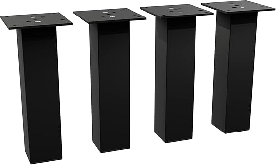 Alusfera Möbelfüße Schwarz Füße für Möbel Möbelfüße Metall 15cm 4 Stück