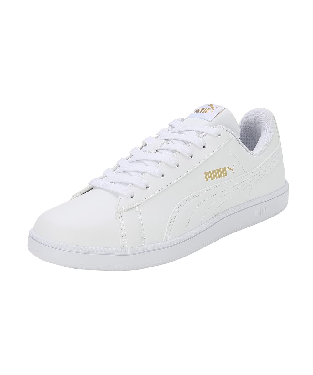 PUMA UP Trainers Unisex Yetişkin Spor Ayakkabı, Puma White-Puma White-Puma Team Gold, 44
