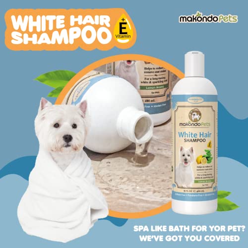 Dog Whitening Shampoo– for Dogs with White Light Colored Hair Coat Fur–White Haired Pets Shampoo for Itching Dry Sensitive Skin. Non Toxic Formula - Thumbnail 5