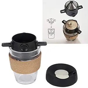 Drip Coffee Holder, Foldable Tea Filter, for Coffee Coffee Making Accessory Tea Easy to Clean(Black)'
