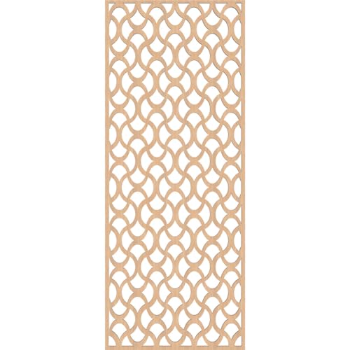 Image of Resort Decorative Pierced Fretwork Wood Wall Panels, 19 3 /8 inchW x 49 3 /8 inchH x 3 /8 inchT, Hickory