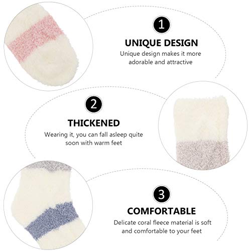 KESYOO 4 pares de meias felpudas de pelúcia para inverno macias e aconchegantes meias versáteis para