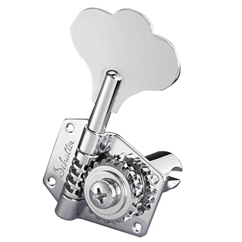Schaller® »BM BASS MACHINE HEADS - 4 LEFT« Lot de 4 Mécaniques pour basse électrique - Couleur: Chrome