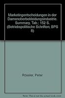 Marketingentscheidungen in Der Damenoberbekleidungsindustrie 3428023110 Book Cover
