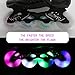 GROWTHLIN Inline Skate Replacement Wheels Outdoor & Indoor 8-Pack LED Inline Skate Wheels 90A Freestyle Brake Wheels with Bearings Core Replacement Light Up Pulley,E,110mm