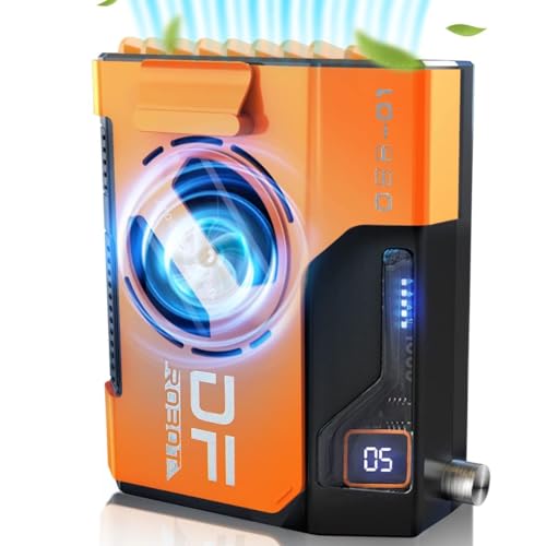 腰掛け扇風機 携帯 夏の旅の神器！10000mAh 長時間駆動 ベルトファン 可能ポータブル扇風機、5 段階超強風 ...