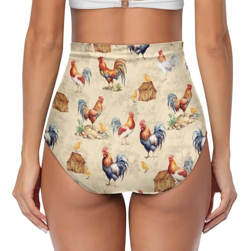 Women's Athletic Swim Shorts High Waisted Elastic Band Quick-Dry Chlorine Resistant Swimwear2