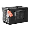 PETSFIT Crate Cover for Wire Dog Crate(30in/36inch/42inch), Single Door/Double Doors, Mesh Window, Flap On The Top and Back is Detachable, Dog Kennel Cover Black 30inch