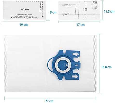HALIEVE Dust Bag Filter Accessories Replacement Parts Compatible with Miele GN Classic C1 Complete C2 C3 S2000 S5000 S8000 Series Vacuum Cleaner (10 Bags + 6 Micro Filters)