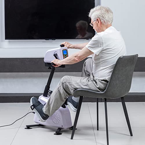 Image of Motorized Pedal Exerciser for Seniors, Adjustable Home Stationary Exercise Bike with Leg Arm Workout for Elderly Handicapped