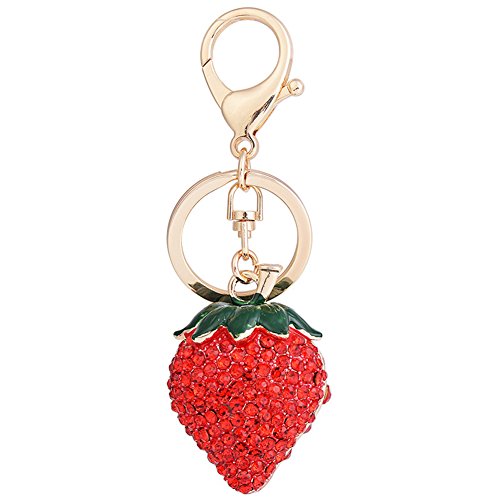 Preisvergleich Produktbild Nikgic Strawberry Anhänger Schlüsselanhänger Legierung Schlüssel Organizer für Schmuck Zubehör Innovative DIY Handtasche Auto Dekoration